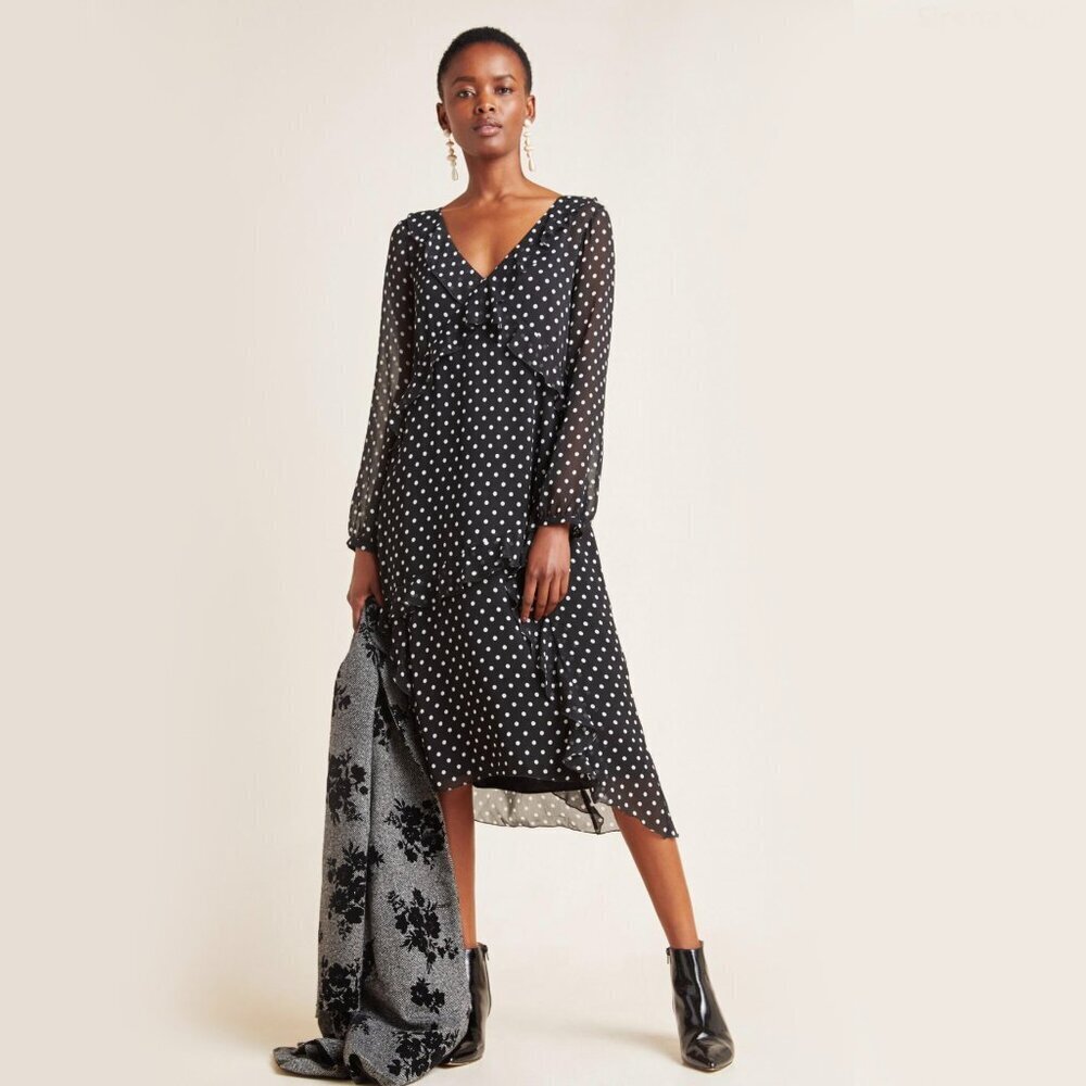 Anthro l Maeve Sirena Ruffled Tunic